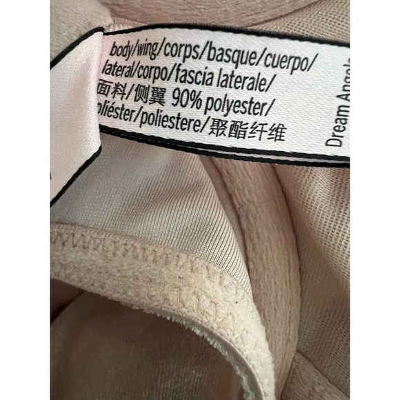 VICTORIA'S SECRET Womens Bra DREAM ANGELS Velvet Longline Beige Underwire 32C - Picture 7 of 7